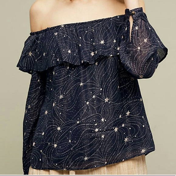 πAnthro>Floreat cold shoulder boho top NWT - Picture 3 of 9